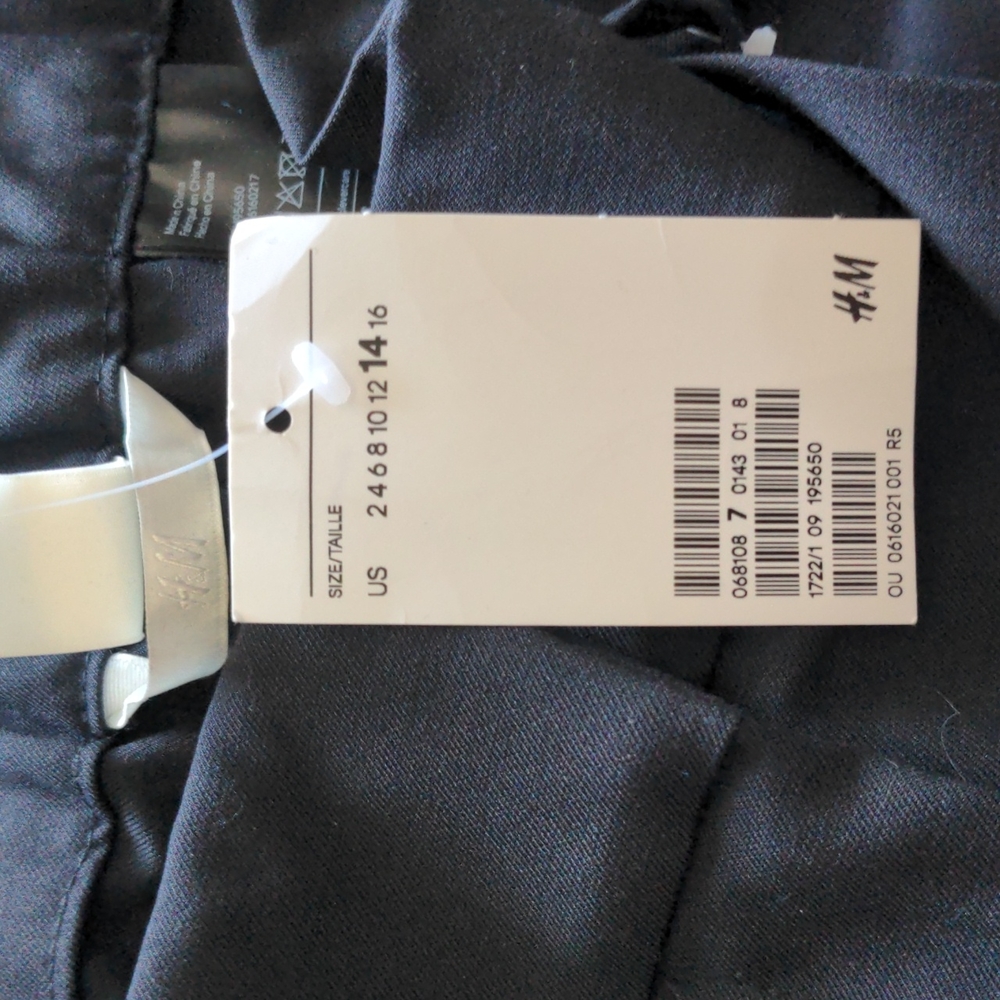 H&M Pant with Fabric Belt Size 14 US